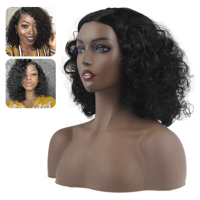 

Willstar Womens Curly Wavy Short Wigs Dark Black Ladies Stylish Costume Synthetic Hair