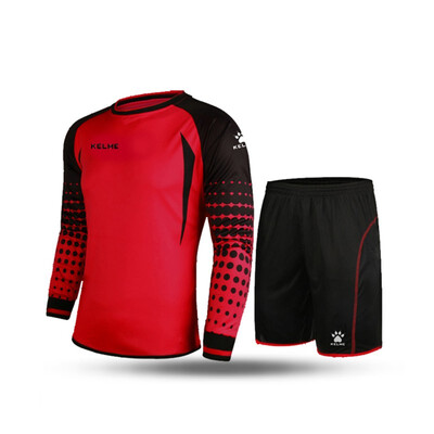 

KELME Mens Goalkeeper Long Sleeves Jersey & Shorts Suit