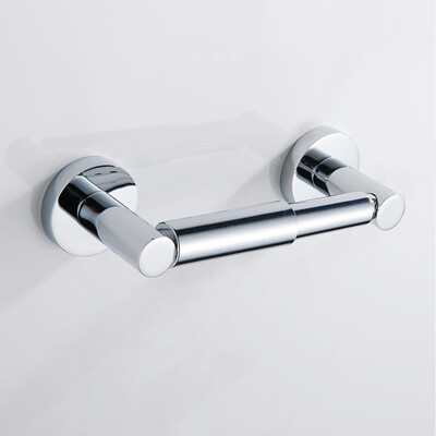 

Wall Mounted Round Chrome Bathroom Bar Toilet Roll Holder High Shine Polished