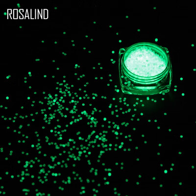 

ROSALIND Fluorescent Luminous Nail Art 15mm 3mm Ultra-thin Nail Glitter Flakes