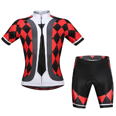 

Mens Cycling Jersey Set Breathable Quick-Dry Short Sleeve Biking Shirt with Gel Padded Shorts MTB Bike Cycling Clothing Set