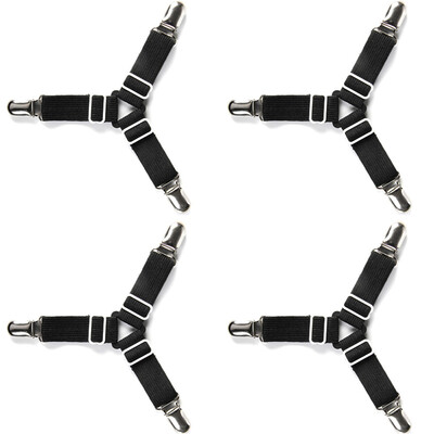 

4PCS Triangle Bed Mattress Sheet Clips Grippers Straps Fastener Holder Suspender