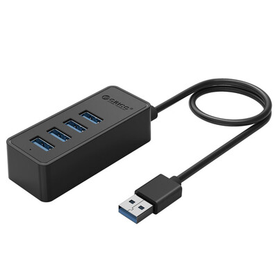 

ORICO W5P-U3 Portable 4-Port USB 30 Desktop Hub with Micro USB Power Supply Black