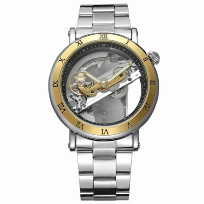 

FORSINING Luxury Skeleton Automatic Mechanical Men Watch Self-Wind Stainless SteelGenuine Leather Man Business Wristwatch Masculi