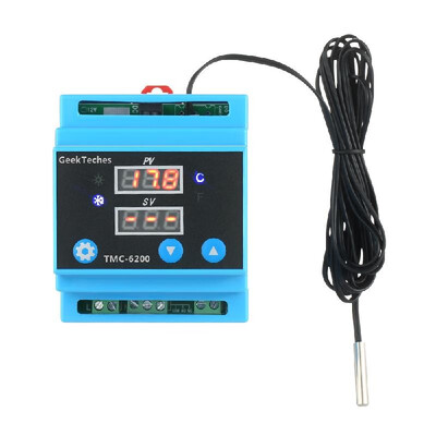 

DC 12V Digital Guide Rail One Way Temperature Controller Cooling Heating Control with Alarm Function Temperature Probe