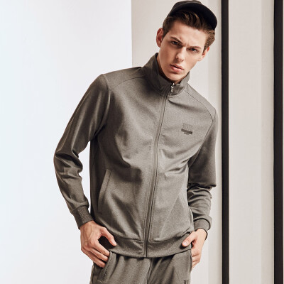 

361 degrees mens 2018 new sports suit winter new open sweater trousers two-piece set 651744902-2 deep gray s