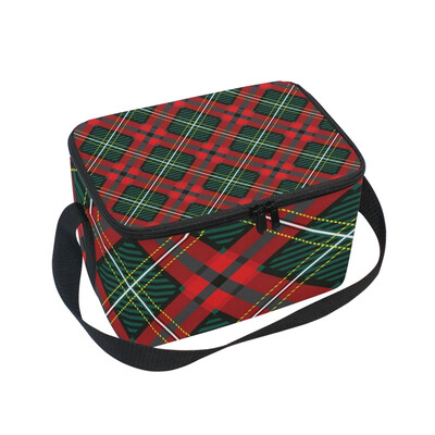 

ALAZA Lunch Box Insulated Lunch Bag Large Cooler Christmas Fabric Pattern Tote Bag