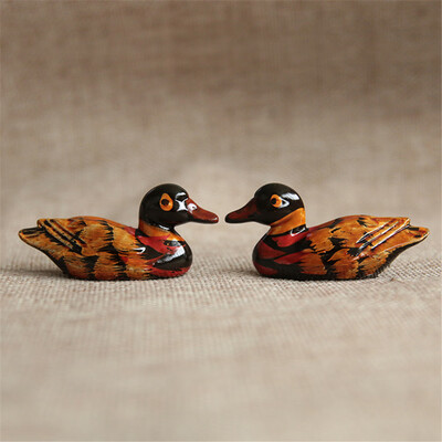 

2pcs Mandarin Duck Wooden Chopsticks Holder