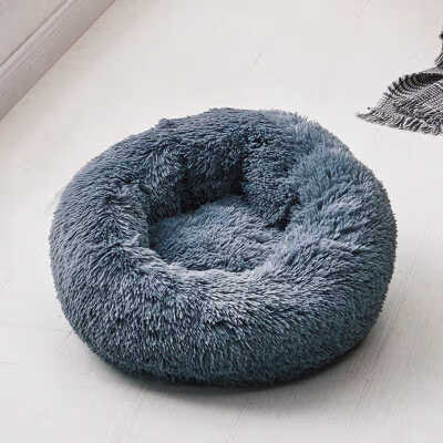 

Round Plush Cat Bed Pet House Soft Fluffy Long Plush Cat Mat Round Dog Bed For Small Dogs Cats Nest Winter Warm Sleeping Bed Mat