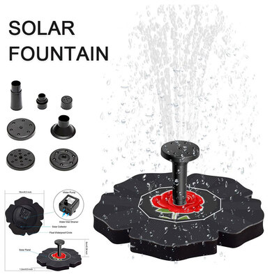 

Solar Powered Bird Bath Fountain Water Pump Floating Outdoor Pond Garden Patio U