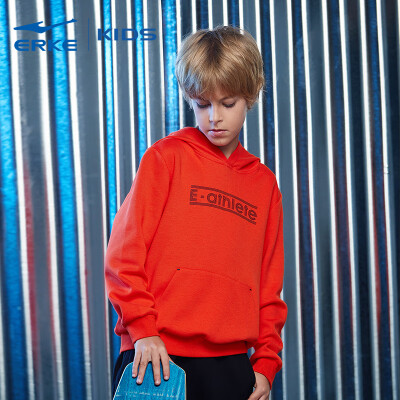 

Hongxing Erke ERKE childrens clothing jacket boys hooded hood sweater sports shirt wild casual jacket 63219114005 Yanhong 130