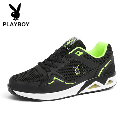 

Playboy PLAYBOY trend fashion breathable mesh casual running shoes male DS83097 mesh - black 41