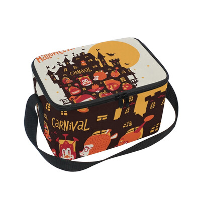 

ALAZA Lunch Box Insulated Lunch Bag Large Cooler Happy Halloween Party Tote Bag
