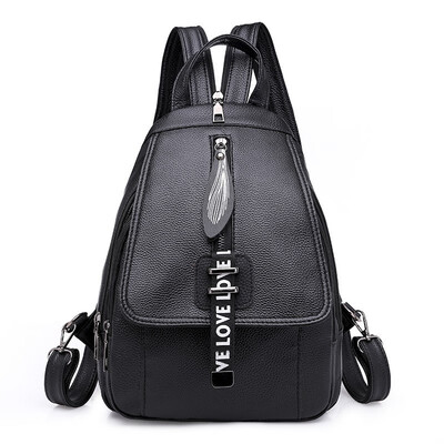 

NovelTeez Backpack Womens New 2018 fashion PU chest bag female Korean version of the wild personality casual color travel backpa