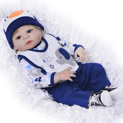 

Cute 23 Inch Full Silicone Baby Doll 100 Handmade Lifelike Reborn Babies Girl Toy For Kid Christmas Gift Bedtime Playmate