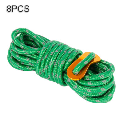 

Willstar Light-Weight Reflective Tent Ropes with Aluminum Tensioners Adjuster for Camping Awning Tents