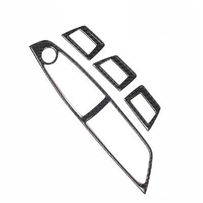 

Carbon Fiber Window Lifting Frame Cover Trim Sticker Car Interior Window Switch Frame Door Bowl Cover Trim Sticker For BMW F10 5
