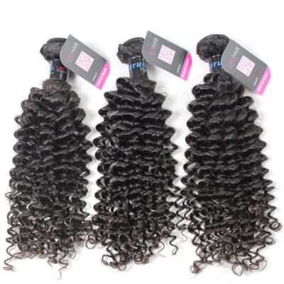 

Superior Grade mix 3 or 4 bundles Peruvian Deep Curly Virgin Human Hair Extensions