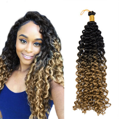 

814" Hair Extensions Water Wave Synthetic Crochet 3 BundlesSet Wavy Braiding Hair Weave For Women Ladies Beauty