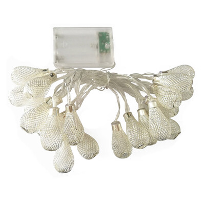 

UpperX LED String Lights Metal String Lights Battery Operated LED Fairy Lights Indoor With 20 Warm White LED Xmas Home Party Decor
