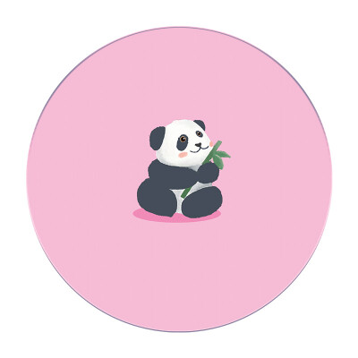 

KUMISUO mouse pad self-operated mouse pad medium S3 round pink mouse panda standard pad 250250MM game office mouse pad