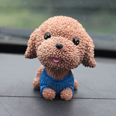 

Car Interior Display Decoration Amusing Simulation little Dog Figurine Car seat Ornaments lovely cartoon Small Accessories Doll