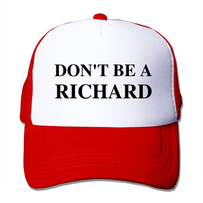 

SHINENGST Dont Be A Richard Mesh Trucker CapsHats Adjustable For Unisex Red