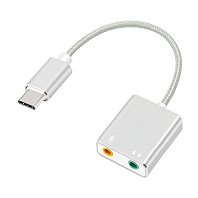 

71 External Type C USB Sound Card for Macbook Pro Air USB C to 35mm Audio Jack Headphone Mic Sound Adapter for PC Smartphone