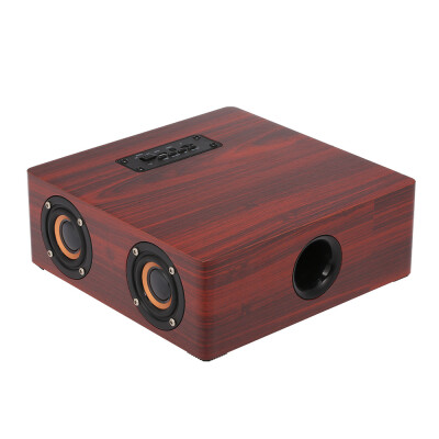 

Q5 Wooden Bluetooth Speaker Bluetooth 42 3W4 Horn Support FM TF Card AUX IN Subwoofer Speakers