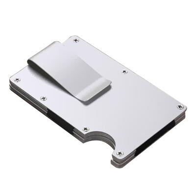 

Men Ultra Light Metal Credit Card ID Holder Slim Money Clip Wallet With RFID Blocking Thin Minimalist