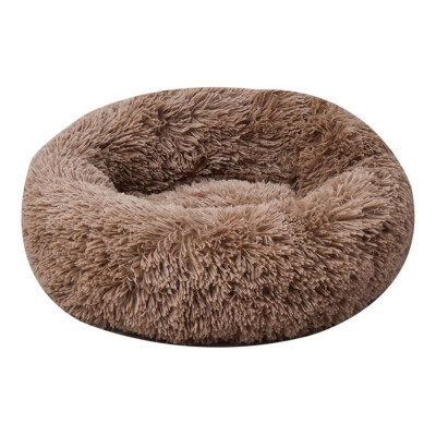 

Round Plush Cat Bed Pet House Soft Fluffy Long Plush Cat Mat Round Dog Bed For Small Dogs Cats Nest Winter Warm Sleeping Bed Mat