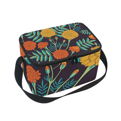 

ALAZA Lunch Box Insulated Lunch Bag Large Cooler Tote Bag Red Dandelion for Men Women Girls Boys