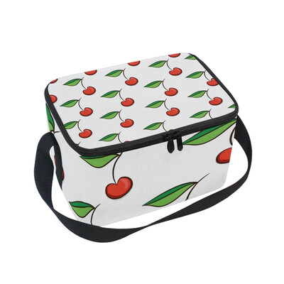 

ALAZA Lunch Box Insulated Little Cherry Lunch Bag Large Cooler Tote Bagfor Men Women