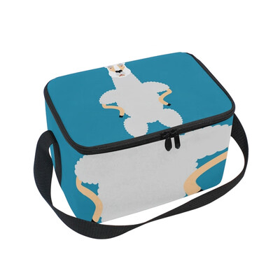 

ALAZA Lunch Box Insulated Lunch Bag Large Cooler Lama Alpaca Angry Tote Bag