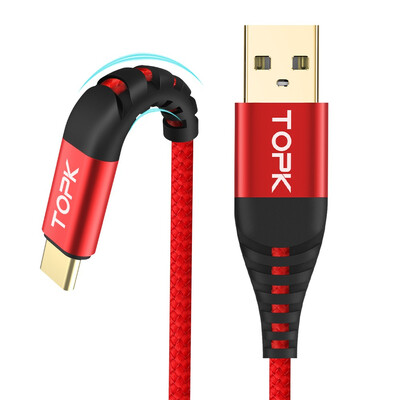 

TOPK 1M USB Type C Cable For Samsung Galaxy S9 Plus One Plus 6 5t Quick Charge QC30 USB Type C Fast Charging Data Cable Type-C