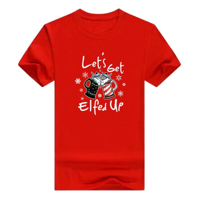 

Funny Christmas Gifts Lets Get Elfed up Juniors Top Men s T-Shirt