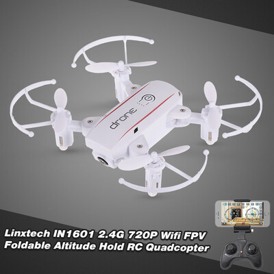 

Linxtech IN1601 24G 03MP Wifi FPV Foldable Altitude Hold RC Drone Quadcopter