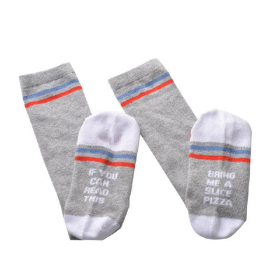 

Letter Printed Blending Socks for Men Breathable Sweat Absorption Adult Socks