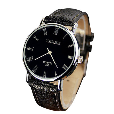 

YAZOLE 268 Quartz Watch Man Fashion Casual Business Leather Watch