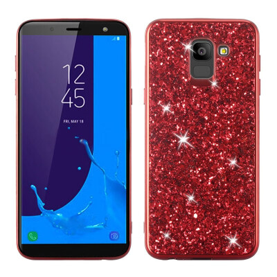 

MOONCASE Samsung Galaxy J6 Glitter TPU-Red