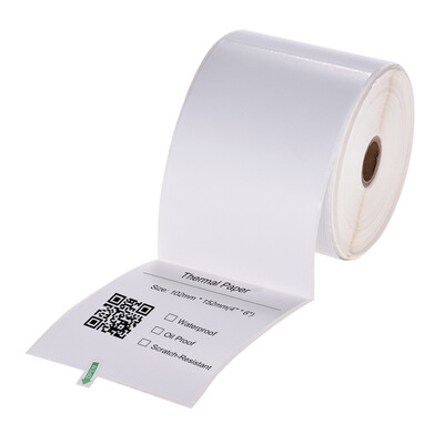 

4" 6"102 152mm Thermal Label Postage Shipping Label Strong Self-Adhesive Sticker 12 Rolls 500 Labels Per Roll
