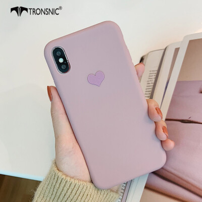 

TRONSNIC Love Heart Phone Case for iPhone 6 6s Plus Luxury Matte Pink Yellow Case Purple Silicone Cover