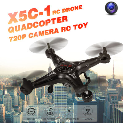 

X5C-1 24GHz 720P Camera One Key Return RC Drone Quadcopter RC Toy RTF for Kids Beginners