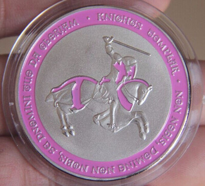 

40mm Purple Silver Plated Souvenir Coin medal