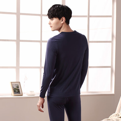 

Urban Beauty Qiuyi Qiuku Men 18 New Cotton Wool Mens Simple Casual Round Collar Thin Mens Long Sleeve Trousers Warm Underwear Mens Set 4W8107 Bao Lan L