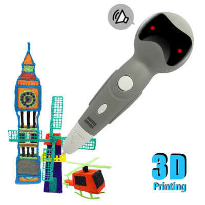 

Intelligent 3D Drawing Printing Printer Pen Low Temperature Robot 3D Pen With Voice Prompts Function PCL Filament Refills Gifts fo