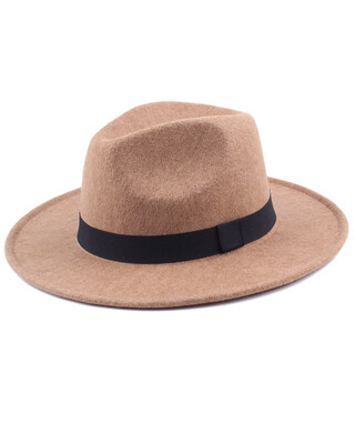 

Women Men Unisex Felt Trilby Hats Wide Brim Adjustable Fedora Jazz Hat Caps
