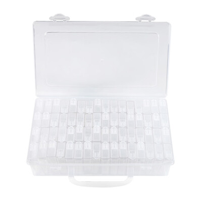 

Willstar 64 Slots Transparent Diamond Embroidery Storage Box Plastic Jewelry Drill Storage Container