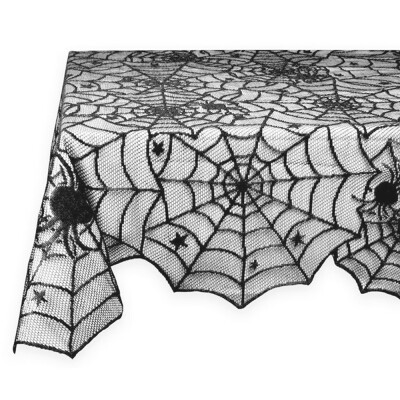 

Willstar Halloween Decoration Horror Props Lace Spiderweb Fireplace Mantle Cover Tablecloth Placemat Curtain Party Supplies