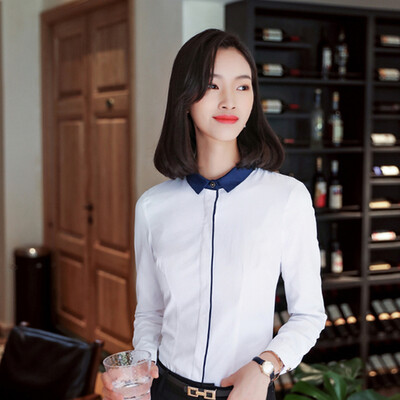 

City Plus CITYPLUS 2019 new professional wear white shirt female long-sleeved wild waist bank uniform CWCC191260 white M